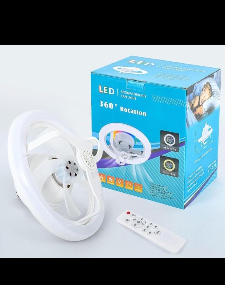 BOMBILLO VENTILADOR LUZ LED 360°